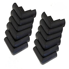 RKPM Baby Safety Corner Protectors - Cushion Guard Black (12 Pcs)