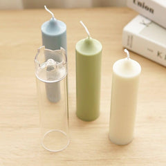 RKPM HOMES Church Top Long Pole Pillar Candle Mold I Long Rod Cylinder Acrylic Candlestick Wax Mould I for DIY Handmade Cake Décor Aromatherapy Candles Making Home Wedding Party Decoration - 3.8X15 CM