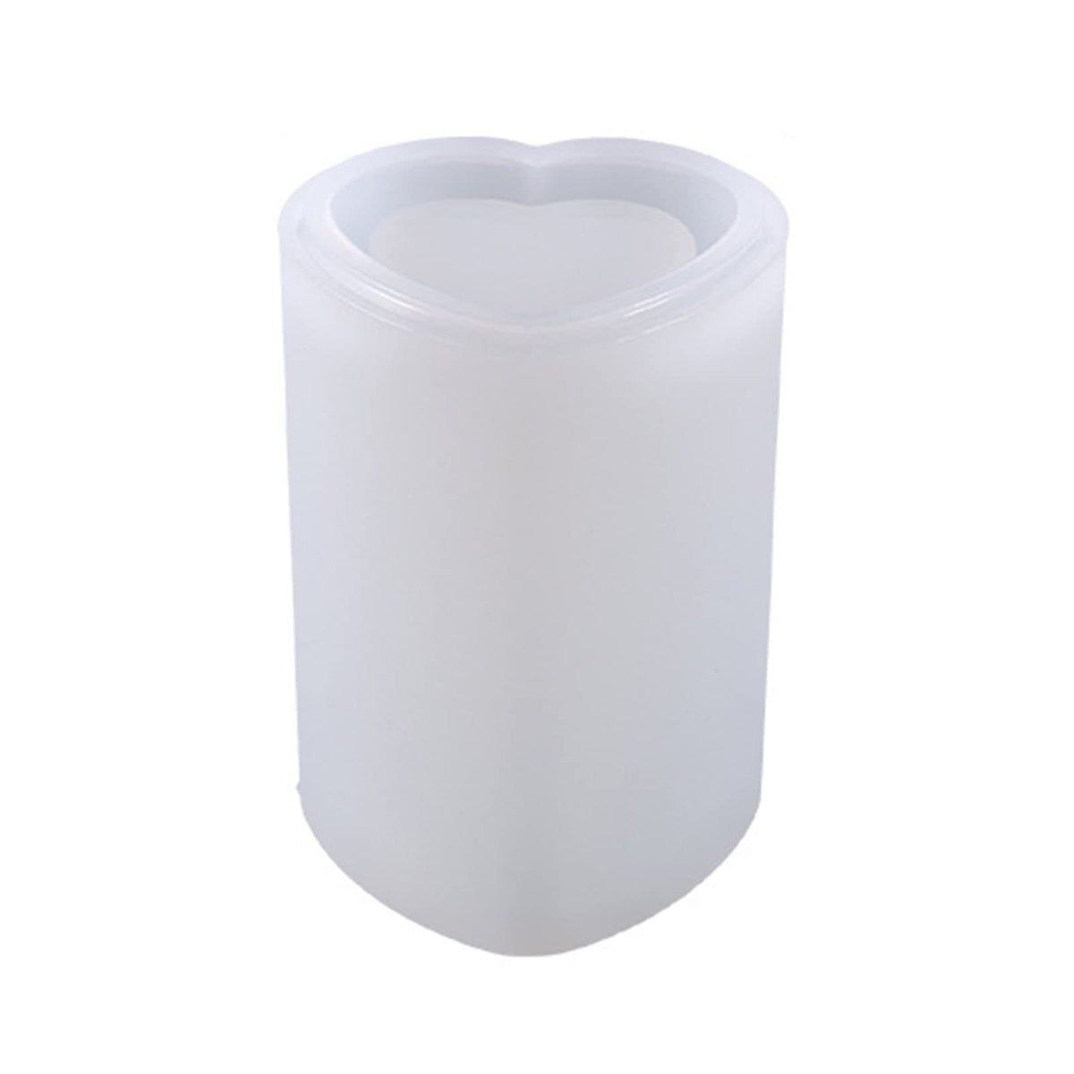RKPM HOMES Candles Holders Resin Mold I Cylinder Pillar Silicone Epoxy Casting Mould I for Handmade DIY Jewelry Trinket Storage, Makeup Container, Flower Plant Pot, Pen Holder (Heart Shape)