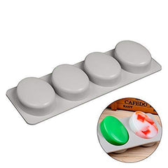 RKPM HOMES Soaps Molds | Silicone Oval Round Square Shape Mould | Handmade Soap Making Forms | 3D Moulds for Cake Chocolate Candy Ice Jelly Brownie Dessert | 3 Pcs – 4 Cavity