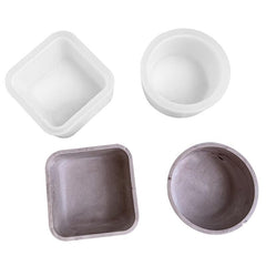 RKPM HOMES Candles Holders Resin Mold I Concrete Silicone Epoxy Casting Mould I for DIY Handmade Art Crafts Jewelry Storage Box Ring Trinket Container Flower Pot Holder Home Décor (Round Without Lid)
