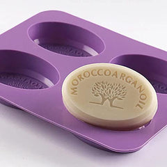 RKPM HOMES Silicone Cake Baking Pan Jelly Pudding Mousse Mould Nautical Handmade Cloud Cold Process Soap Mold (4 Cavity Oval Paradise Tree Mold)
