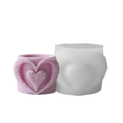 RKPM HOMES Love Candle Mold I 3D Fondant Heart Cup Shape Silicone Epoxy Casting Mould I for DIY Handmade Ornament Cake Décor Chocolate Aromatherapy Soap Resin Art Craft Making Home Party Decoration