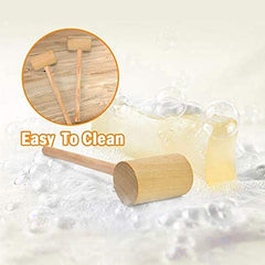 RKPM HOMES Round Wooden Hammer Mallet Pounding Toy Cute Beating Gavel Toys for Boys Girls, Size-13.6x4.2x1.7 cm. (24 Pcs)