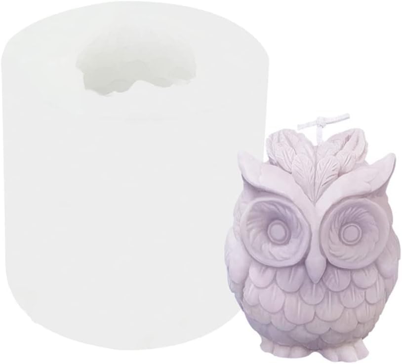 RKPM HOMES Candle Mold I 3D Large Owl Shape Silicone Scented Wax Mould I Succulent Molds for Handmade Ornament Aromatherapy Soap, Clay, Resin Epoxy Casting, Art Craft Making Home Party Decoration