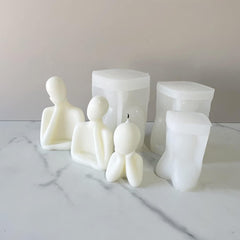 RKPM HOMES Hand Supported Cheek Human Candle Mold I 3D Body Silicone Abstract Sculpture Statue Mould I for Handmade Ornament Aromatherapy Soap, Clay Resin Casting, Art Craft Making (Both Hand)