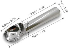 RKPM HOMES® Nonstick Anti-Freeze Ice Cream Scoop, 7in/18cm (Silver)