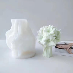 RKPM HOMES Flower Bouquet Candle Mold I 3D Lily Basket Pillar Silicone Epoxy Mould I Special for Valentine's Day I for DIY Handmade Ornament Aromatherapy Soap Resin Art Craft Making Home Party Décor