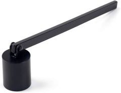 RKPM HOMES Stainless Steel Candle Snuffer I Candle Extinguisher Cover with Long Handle & Straight Tube I for Putting Out Candle Flame Safely I Candle Accessory I Black - Type B