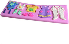 RKPM HOMES 3D Baby Silicone Fondant Mold Baby Shower Cake Topper DIY Cupcake Decoration Birthday Party Tool for Sugarcraft, Chocolate, Resin, Candy Mold (Baby Clothes)