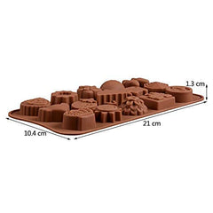 RKPM HOMES Elephant Crown Shape Chocolate Mould | Silicone Candy Mold | Baking Tools for Cake Chocolate Candy Ice Jelly | Cake Baking Moulds | Bakeware Molds | Brown – 15 Cavity