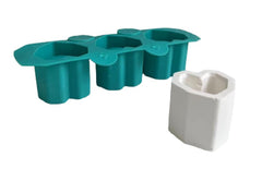 RKPM HOMES Planter Mold I Casting Plant Silicone Epoxy Candlestick Mould I Succulent Concrete Flower Pots Molds for DIY Jewelry Trinket Storage, Makeup Container Home Decoration – 3 Cavity (Heart)
