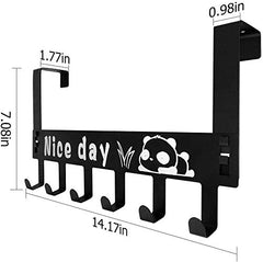RKPM HOMES Over The Door Hook Heavy-Duty Organizer for Coat, Towel, Bag, Robe - Living Room, Cloakroom, Bathroom - Black