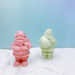 RKPM HOMES Christmas Candle Mold I 3D Santa Claus Backpack and Gift Bag Shape Silicone Scented Wax Mould I for DIY Handmade Ornament Cake Décor Aromatherapy Soap Resin Clay Art Craft Home Décor (A)