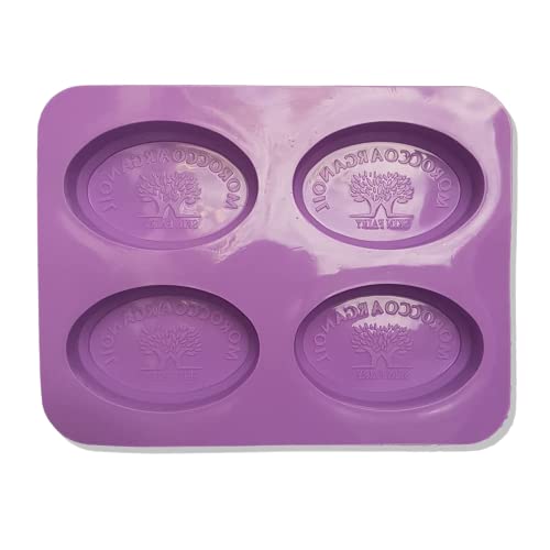 RKPM HOMES Silicone Cake Baking Pan Jelly Pudding Mousse Mould Nautical Handmade Cloud Cold Process Soap Mold (4 Cavity Oval Paradise Tree Mold)