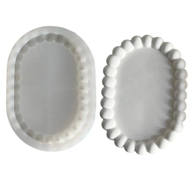 RKPM HOMES Bubble Coaster Mould I Silicone Irregular Pebbles Epoxy Resin Deep Casting Tray I for DIY Homemade Ornament Art Crafts Jewellery Storage Ring Trinket Container Cup Mat Home Table Décor (Ellipse)