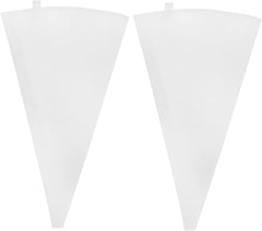 RKPM HOMES Pastry Bags I Thick Cotton Icing Bag I Reusable, Dishwasher Safe I for DIY Cookies Chocolate Cupcake Dessert Icing Cream Decorating I Baking Supplies Tools I White – 30 cm (2)