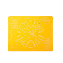 RKPM Homes Baking Mat | Silicone Non-Stick Fondant Rolling Mat | Chapati Atta Kneading Mat | Reusable Pastry Heat-Resistant BPA Free | Stretchable for Kitchen Roti Chapati Cake Pad (Yellow)