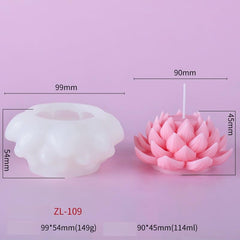 RKPM HOMES Lotus Candle Mold I 3D Fondant Flower Silicone Scented Wax Mould I for DIY Handmade Ornament Chocolate, Cake Décor, Aromatherapy, Plaster, Soap, Resin Art Craft, Home Wedding Decoration (A)