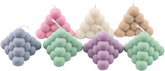 RKPM HOMES Bubble Pyramid Candle Mold I 3D Round Fondant Boho Style Silicone Wax Mould I Succulent Molds for DIY Handmade Aromatherapy, Ornament, Cake Décor, Soap Resin Art Craft Making – 6 Cavity