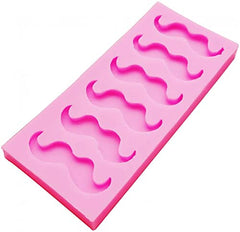 RKPM HOMES Mustache 6 Cavity Cake Fondant Mold, Moustache Silcone Mould Cooking Baking Tools,Sugar Bow Craft Cupcake Pastry DIY Decorating Birthday Baby Shower Little Man Party Supplies