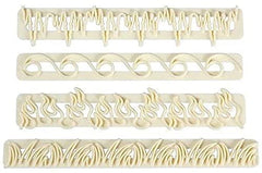 RKPM HOMES 4 Pieces Element Embossed Cookie Cutter Shape Set, Earch Wind Fire Ice Mould Fondant Cutting Stainless Steel Cutters for Pastry Fruit Biscuit Sugarcraft Candy Cake Decorating, Baking Tools