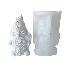 RKPM HOMES Gnome Dwarf Christmas Candle Mold I 3D Fondant Faceless Santa Claus Silicone Scented Wax Mould I for DIY Handmade Ornament Cake Décor Aromatherapy Soap Resin Art Craft Home Décor (A)