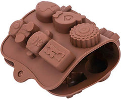 RKPM HOMES Silicone Chocolate Mold Candy Mold Jelly Ice Cube Tray Muffin Sugar Craft Fondant Mold Mould Cake Decorating Tools (15 Cavity Toy Mold)