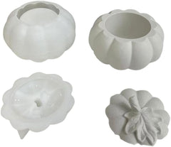 RKPM HOMES Candles Holders Resin Mold I Pumpkin Shape Concrete Silicone Epoxy Casting Jar Mould with Lid I for DIY Handmade Necklace Art Crafts Jewelry Storage Box Ring Trinket Container Home Décor (A)