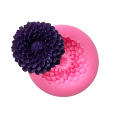 RKPM HOMES Chocolate Mould | Chrysanthemum Flower Shape 3D DIY Fondant Silicone Candy Mold | Baking Tools for Cake Chocolate Candy Ice Jelly Soap | Cake Baking Moulds | Bakeware Molds - 1 Cavity 4.6 Cm X 1.4 Cm