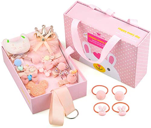 RKPM HOMES For Baby Girl Hair Accessories Hair Clips Ties Hairpins Set Of 18 (Snowbean Sprouds),Multi