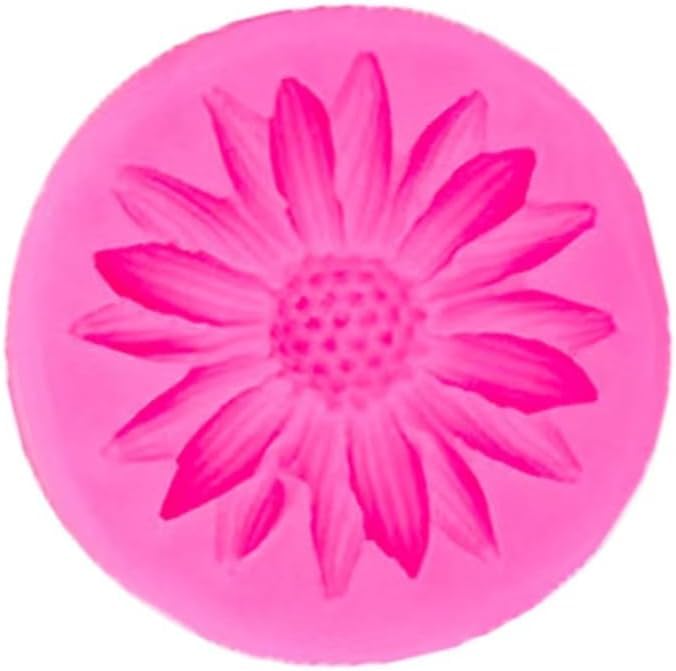 RKPM HOMES Flower Chocolate Mold I 3D Fondant Chrysanthemum Sunflower Shape Silicone Candy Mould I Cake Décor Aroma Beads Polymer Clay Soap Pendant Resin Candle Art Crafts Making (Sun Flower)
