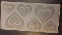 RKPM HOMES Mini Silicone Heart Cake Decoration Mould (6 Heart Insert)