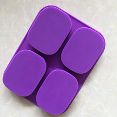 RKPM Homes 4 Cavity 3D Angels Silicone Mold for DIY Cake Chocolate Panna Cotta Pudding Jelly Baking Soap molds (Purple Color)