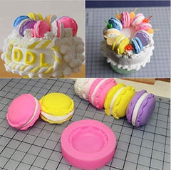 RKPM HOMES Macaroon Mat | Silicone 3D Round Fondant Macaron Mould | Mold for Cake/Cupcake Decorating, Baking, Gum Paste, Chocolate, Candy, Polymer Clay, Mini Soap | Bakeware Molds (2 Layer)