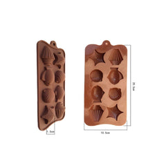 RKPM HOMES Star and Fish Shape Chocolate Mould | Silicone Candy Mold | Baking Tools for Cake Chocolate Candy Ice Jelly | Cake Baking Moulds | Bakeware Molds | Brown – 10 Cavity
