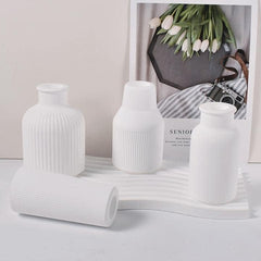 RKPM HOMES Candles Holders Vase Resin Mold I Pillar Casting Plant Silicone Epoxy Candlestick Mould I Succulent Concrete Molds I for DIY Jewelry Trinket Storage Flowers Plants Pot Decoration (Combo)
