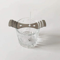 RKPM HOMES Metal Candle Wick Holder | 3 Holes Stainless Steel Wick Centering Devices | Clips for DIY Candle Making Decorating Art Cakes Crafts | Silver