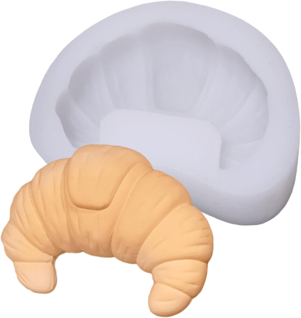 RKPM HOMES Croissant Shape Candle Mold I 3D Bread Silicone Scented Mould I for DIY Handmade Ornament Chocolate, Cake Décor, Aromatherapy, Soap, Resin Art Craft Making, Home Decoration