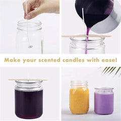 RKPM HOMES Wood Candle Wick Holder I Centering Devices Candles Wick Bars I Natural Environmental Friendly I for Handmade Soy & Beeswax Candle Making Wedding Birthday Party Home Decoration (100)