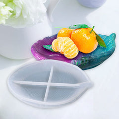 RKPM HOMES Resin Molds I Silicone Crystal Epoxy Ashtray Mould I Deep Casting Tray for Necklace Earring DIY Art Crafts Jewelry Storage Box Ring Trinket Container Home Table Decoration (Leaf Shape)