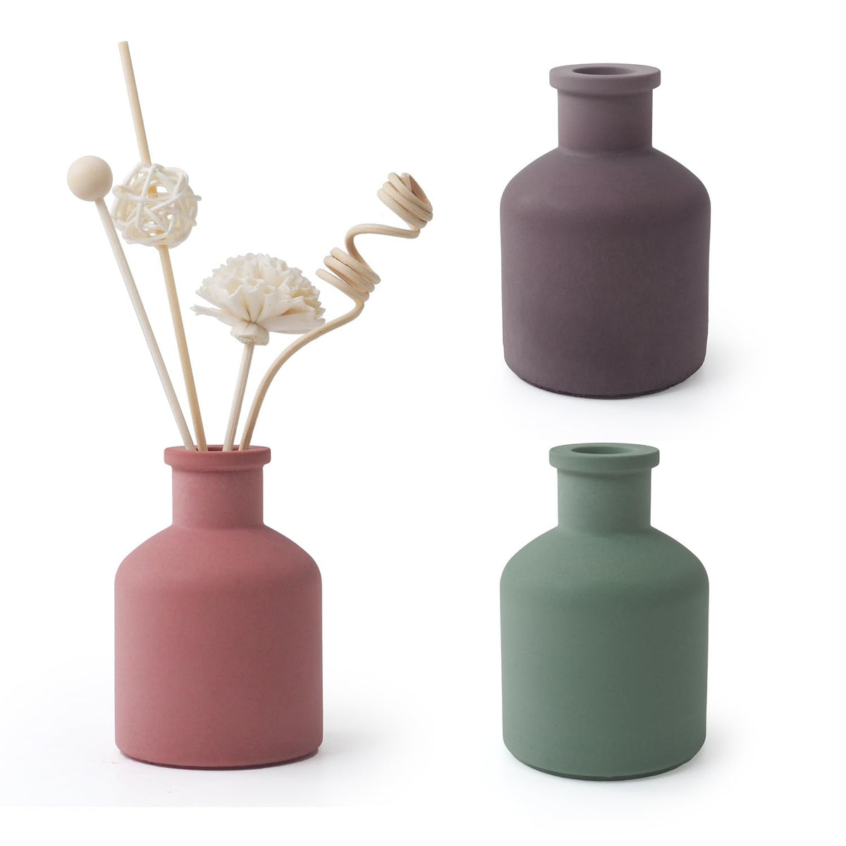 RKPM HOMES Diffuser Bottle Vase Resin Mold I Pillar Casting Plaster Silicone Epoxy Mould I Succulent Concrete Molds for DIY Handmade Candles Jewelry Trinket Storage Flowers Pot Decoration (DD)