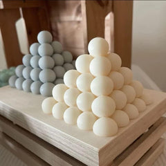 RKPM HOMES Pyramid Candle Molds I 3D Round Fondant Boho Style Silicone Wax Mould I Bubble Cube I Succulent Molds | Handmade Candles Making | for Mousse Dessert Soap Cake DIY Decorating Art Crafts