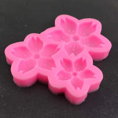 RKPM HOMES Chocolate Fondant Mold I 3D Mini Flowers Silicone Cupcake Mould I for DIY Handmade Sugarcraft Cake Decoration, Polymer Clay, Candy, Cookies, Muffin, Soap Resin Wax Making (Sakura)