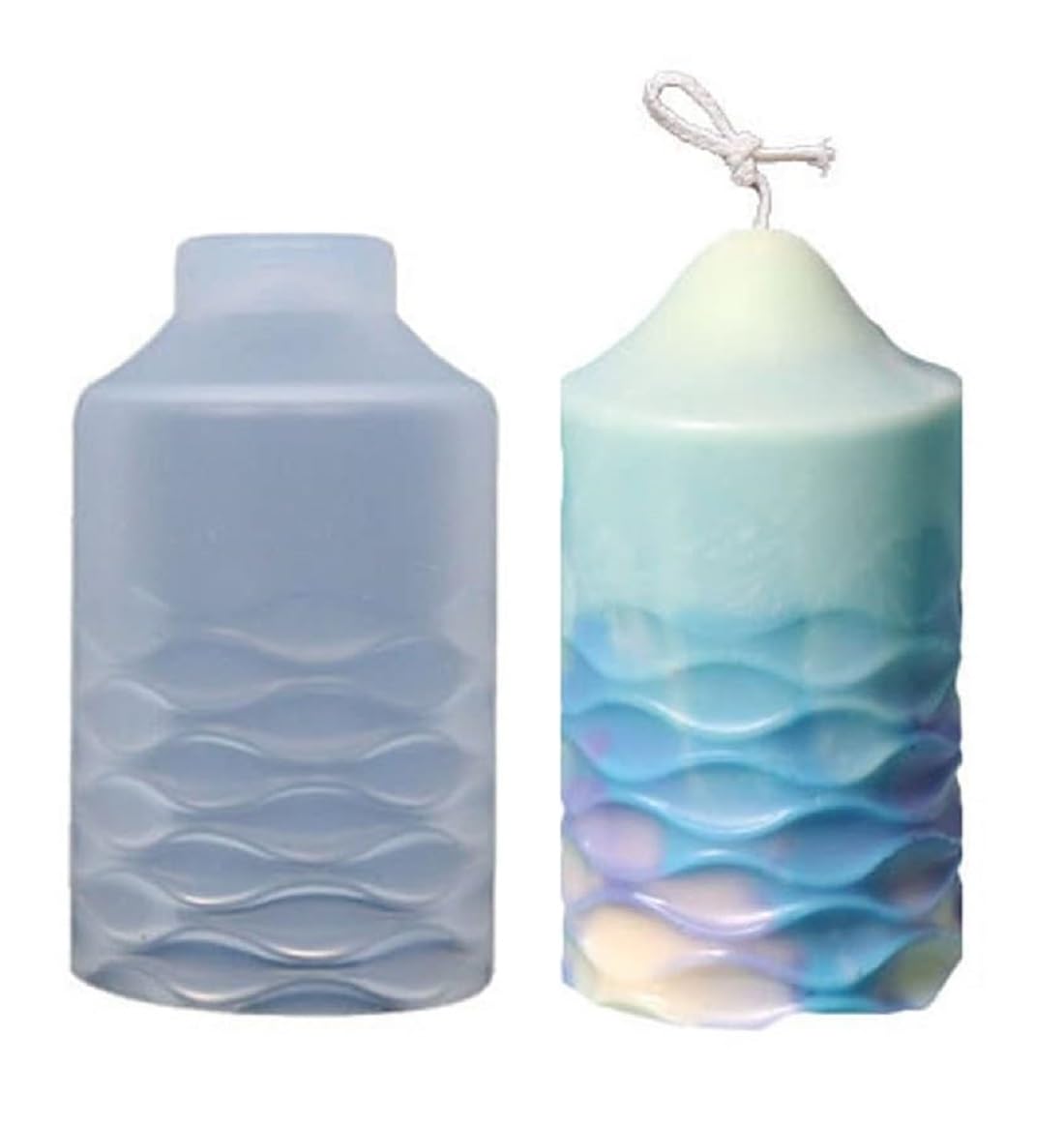 RKPM HOMES Candle Mold I 3D Cylinder Pillar Silicone Epoxy Mould I for DIY Handmade Ornament Chocolate, Cake Décor, Aromatherapy, Soap, Polymer Clay Resin Art Craft Making, Home Party Decoration (A)