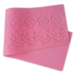 RKPM HOMES Cake Border Mold I Flower Pattern Embossing Lace Mould I Floral Theme Fondant Silicone Scroll Lace Moulds I for DIY Cake Decorating, Sugar, Gum Paste, Chocolate, Cookies, Polymer Clay