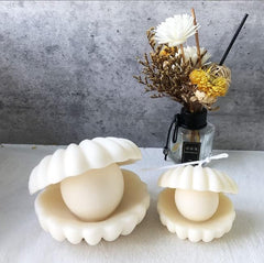 RKPM HOMES Pearl Candle Molds I 3D Fondant Shell Pillar Silicone Epoxy Mould I for DIY Handmade Ornament, Chocolate, Cake Décor, Aromatherapy, Soap, Resin Art Craft Making, Home Party Decoration