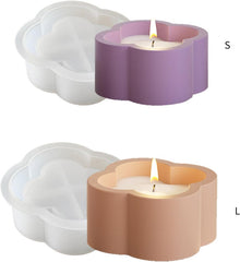 RKPM HOMES Candles Holders Resin Mold I 3D Four Leaf Clover Shape Concrete Silicone Epoxy Casting Mould I for DIY Handmade Necklace Art Crafts Jewelry Storage Box Ring Trinket Container Plant Holder (Small)