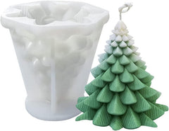 RKPM HOMES Christmas Tree Candle Mold I 3D Fondant Silicone Scented Wax Mould I Succulent Molds | Handmade Candles Making | for Mousse Dessert Soap Cake DIY Decorating (Luo Ye)