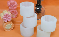 RKPM HOMES Moon Cake Mold I 3D Crystal Snowy Liquid Autumn Mooncake Silicone Casting Moulds I for DIY Handmade Cake Chocolate Candy Ice Jelly Pastry Soap Resin Candle Art Craft (Sakura Shape)